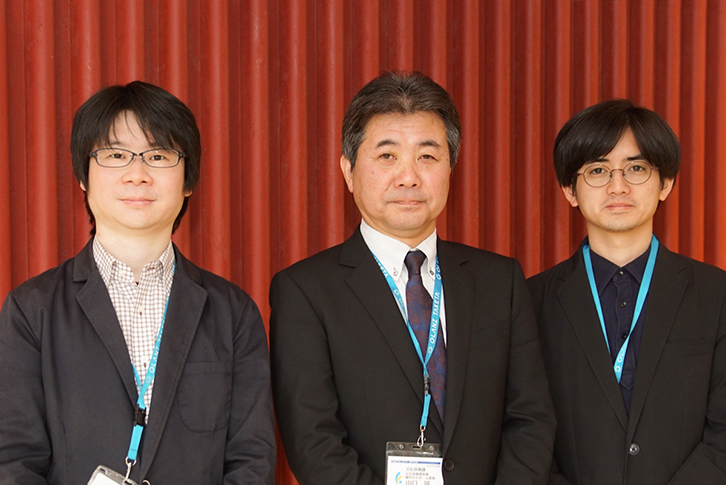 「グランツたけた」施設マネージャー 小島聡太氏（写真左）、館長 山口誠氏（写真中央）、 制作 鈴木陽介氏（写真右）