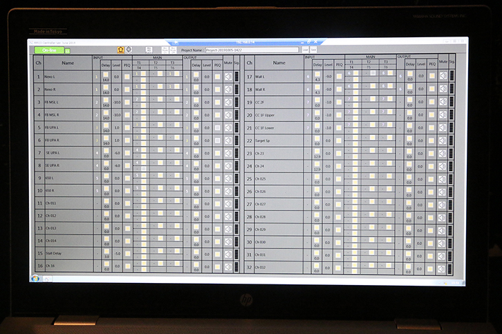 コントローラーのアプリケーション画面