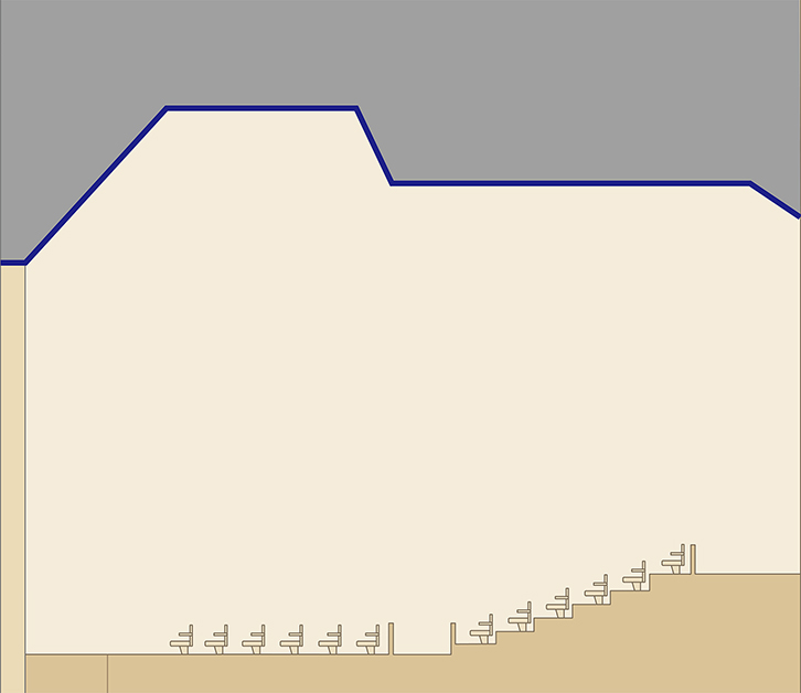 図6　客席の天井の高さを変更