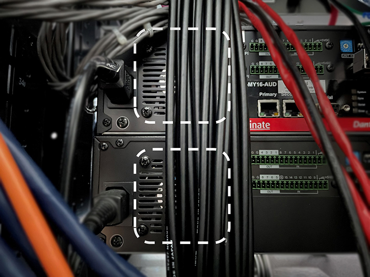 音響ラックの熱対策