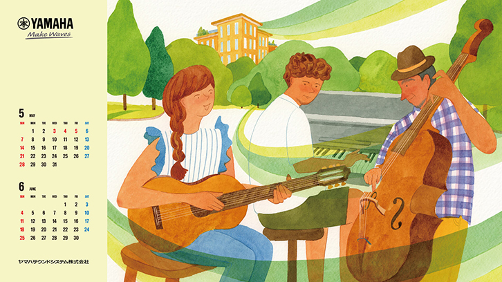 2023年5月、6月カレンダー壁紙